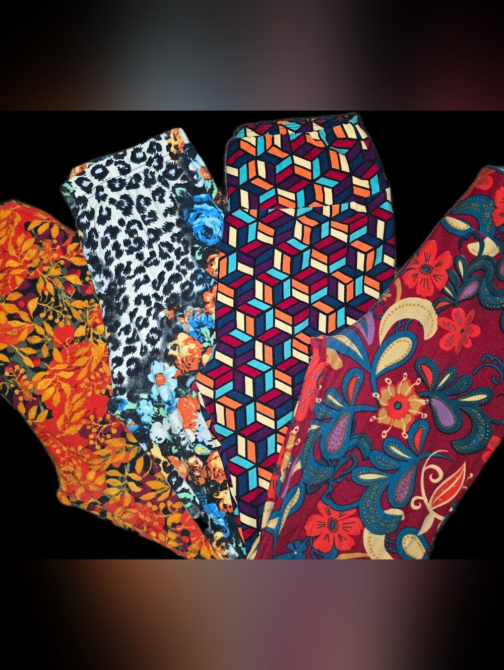 Lularoe Patterned Leggings OS/S Floral, Geometric & Animal Prints Bundle